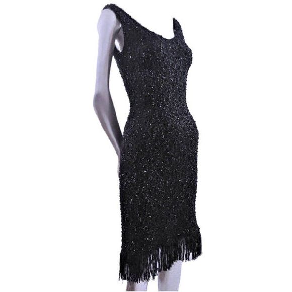 FRANK LYMAN 2-pc Knit Cardigan & Dress w/Fringe and Sequins - Picture 5 of 11